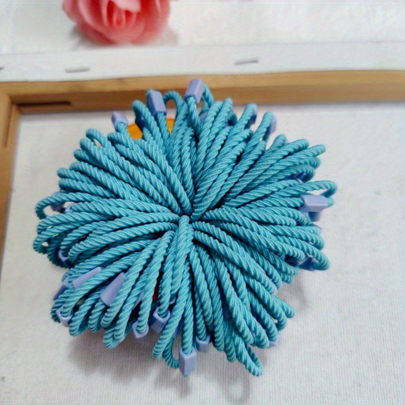 100pcs Colorful Hair Tie Elastic Nylon Hair Rope Braid Hair