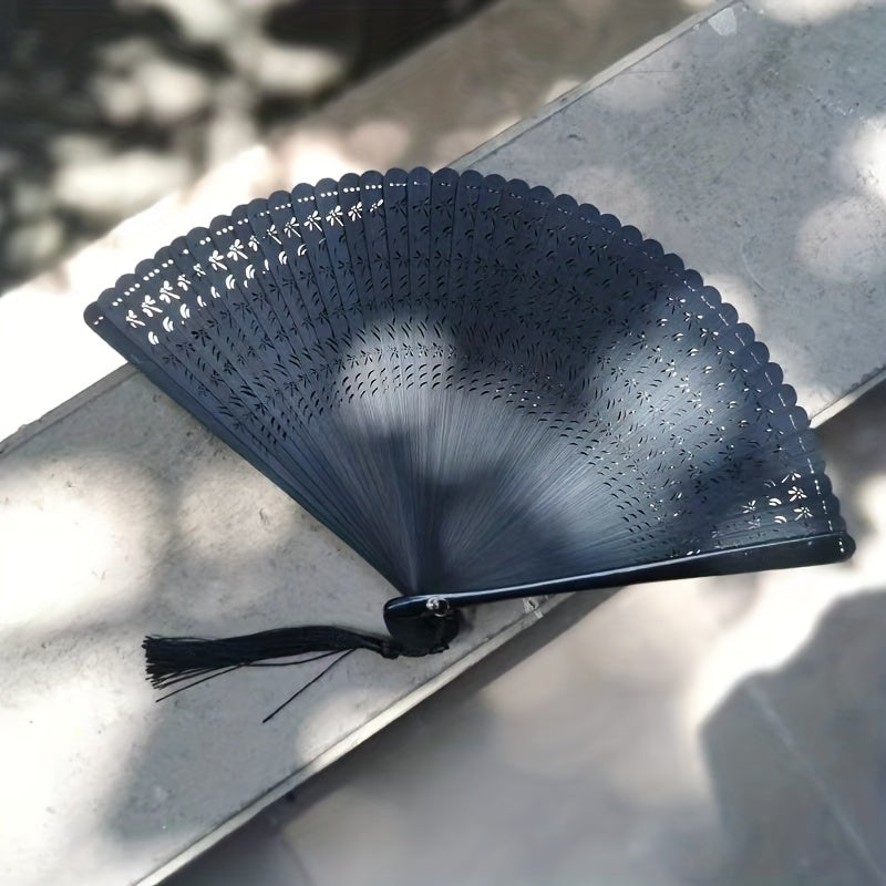 Bamboo Folding Fan With Pure For Men Women
