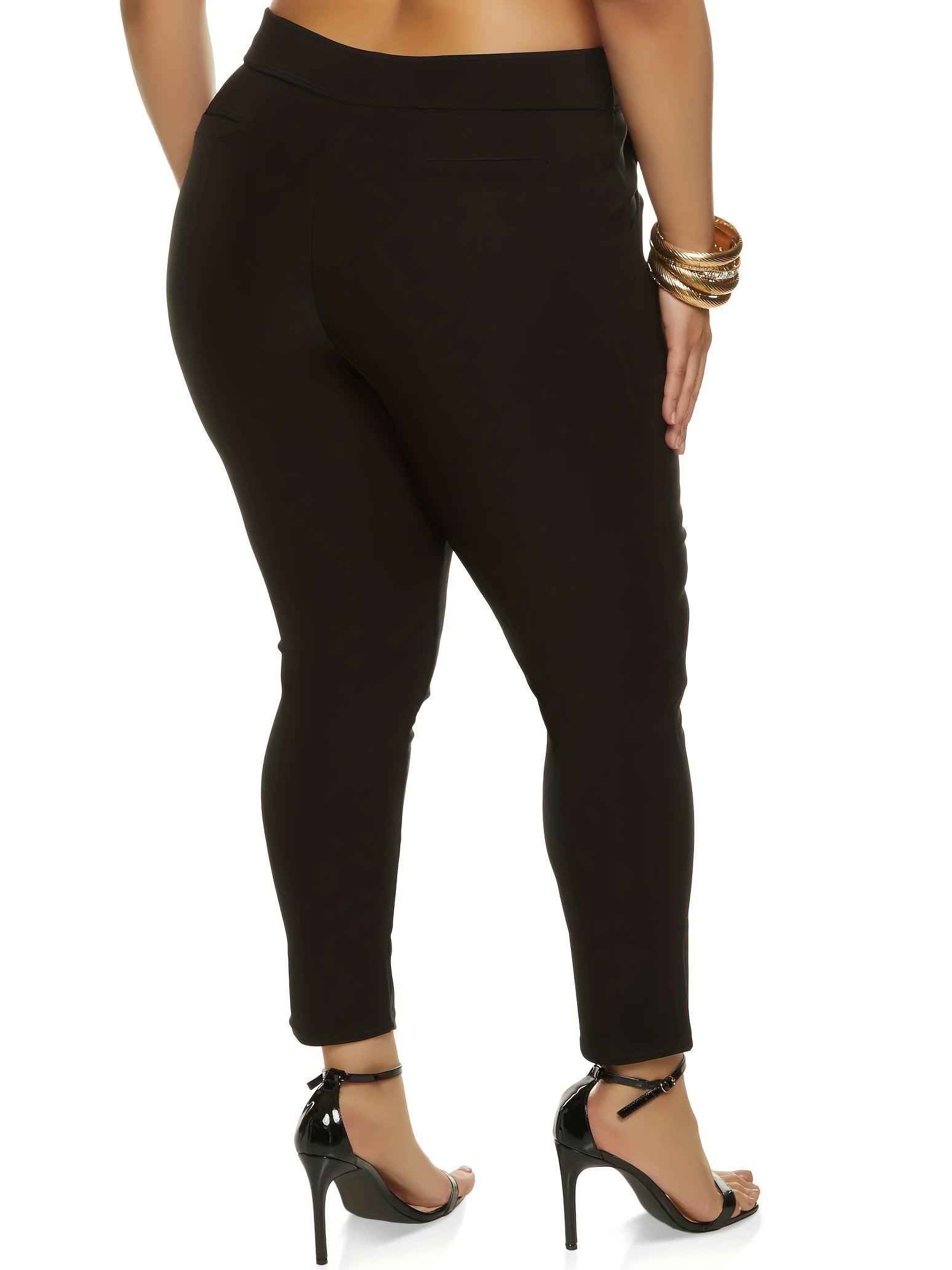  High Rise Skinny Pants With Pockets