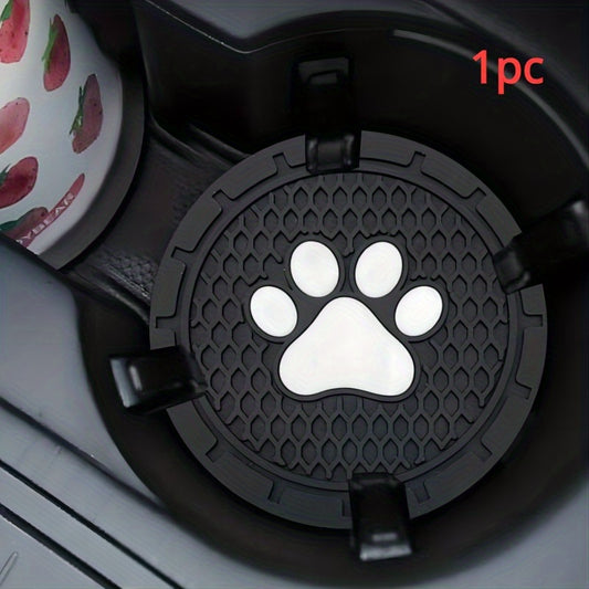 Car Cup Holder Coasters Dog Paw Anti Slip Silicone Coaster