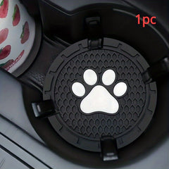 Car Cup Holder Coasters Dog Paw Anti Slip Silicone Coaster