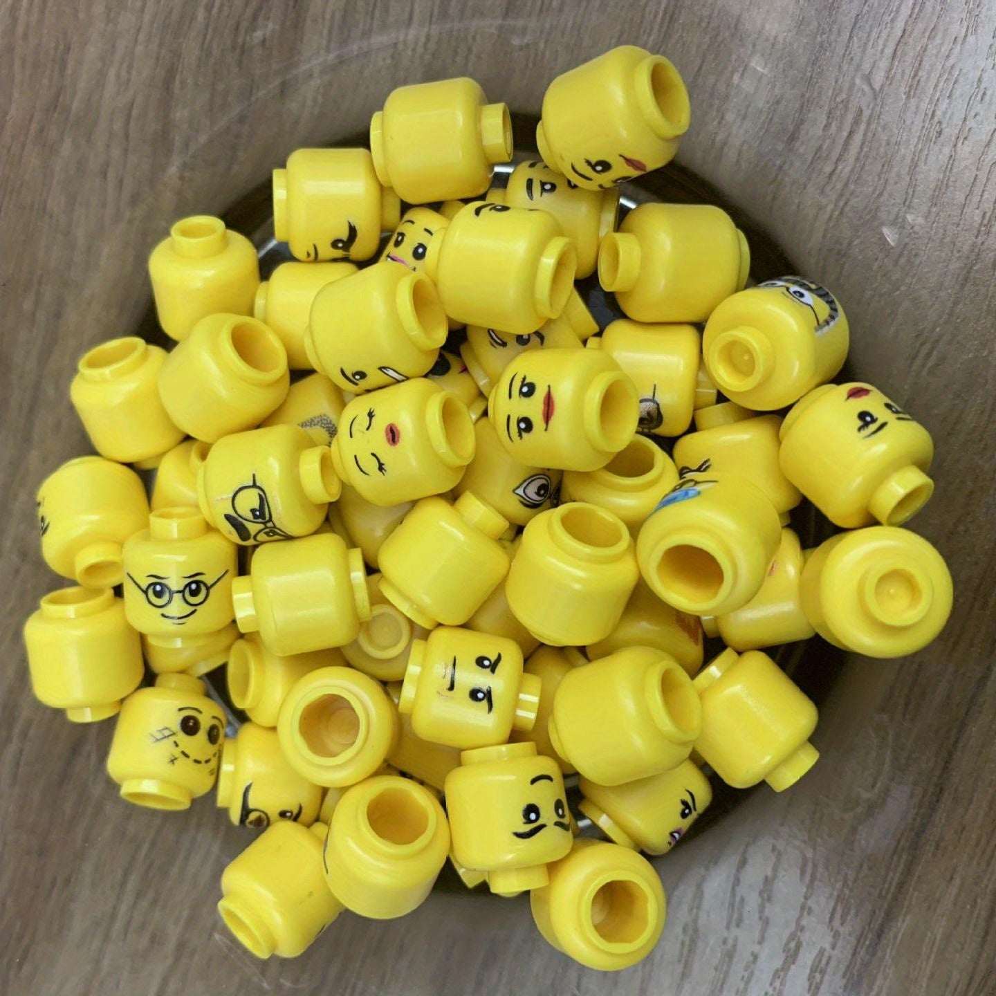 56pcs Emotion Building Block Toys Human Head Block Puzzle