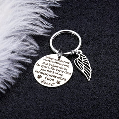 Dog Memorial Keychain Remembrance Gift Bereavement Pet Loss Puppy Sympathy