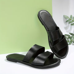 Women's Slide Sandals Slip On Flat Summer Shoes Lightweight Beach Shoes