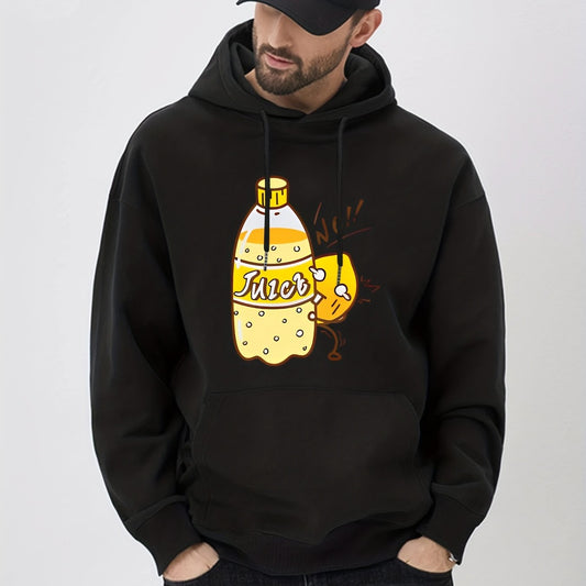 Lemon Juice Print Hoodie for Men