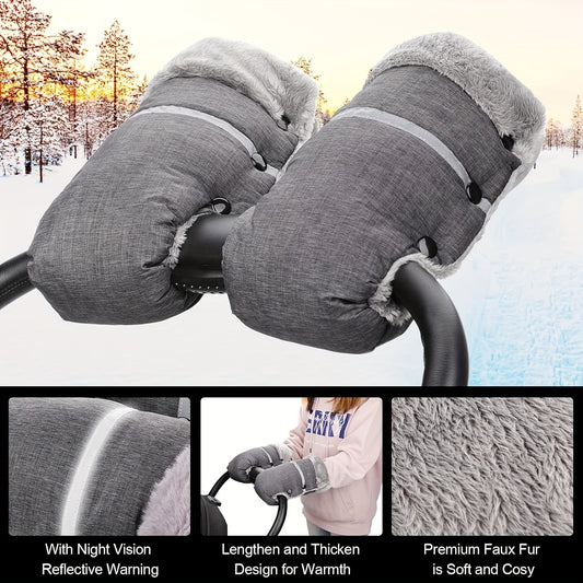 All-Weather Stroller Handlebar Gloves Insulated Grip Covers