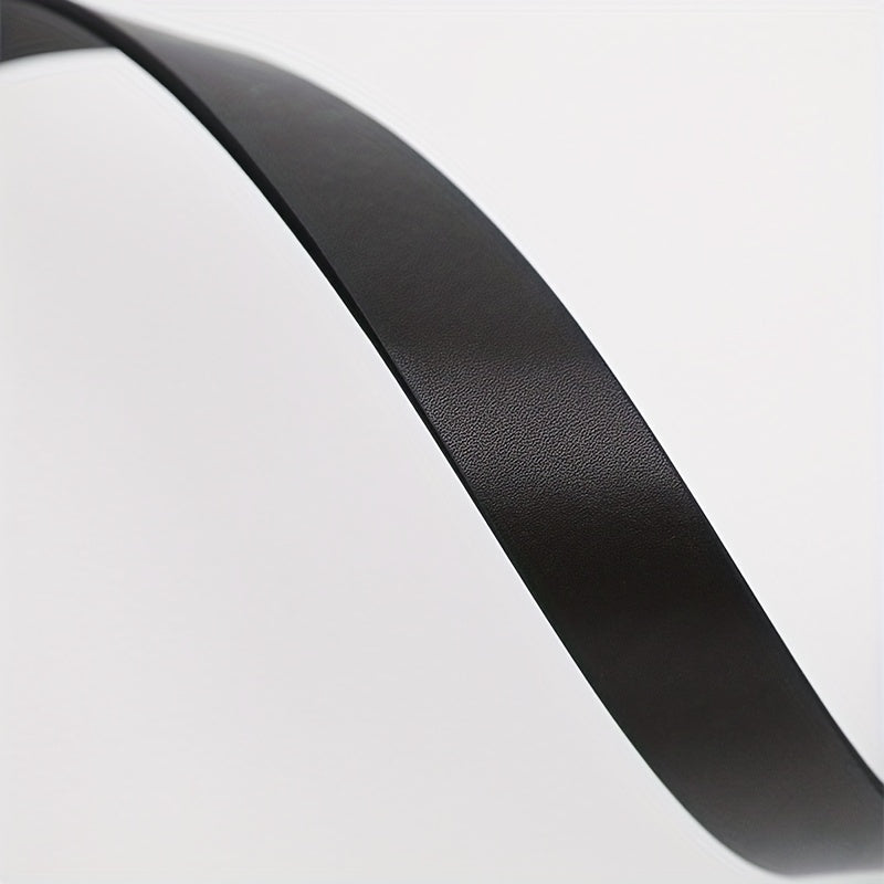 Oval Metal Buckle Thin Belt PU Leather Girdle
