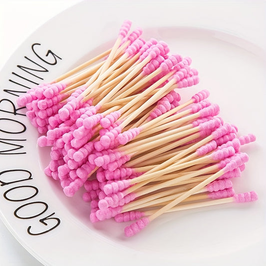 100pcs Colored Cotton Swabs Thick Tips Cosmetic Bud Double Head Beauty Care