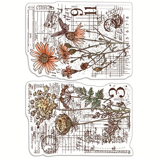 Flower Number Stamps Stencils for DIY Scrapbook, Card Craft Embossing