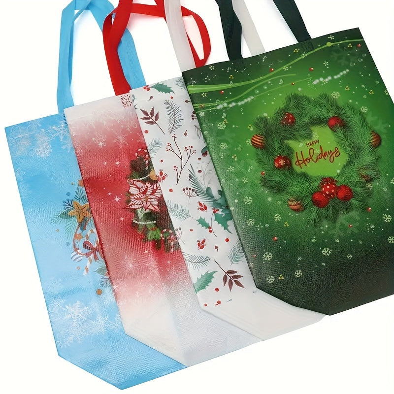 4pcs Oversize Christmas Gift Bags Reusable Tote Bags With Handles