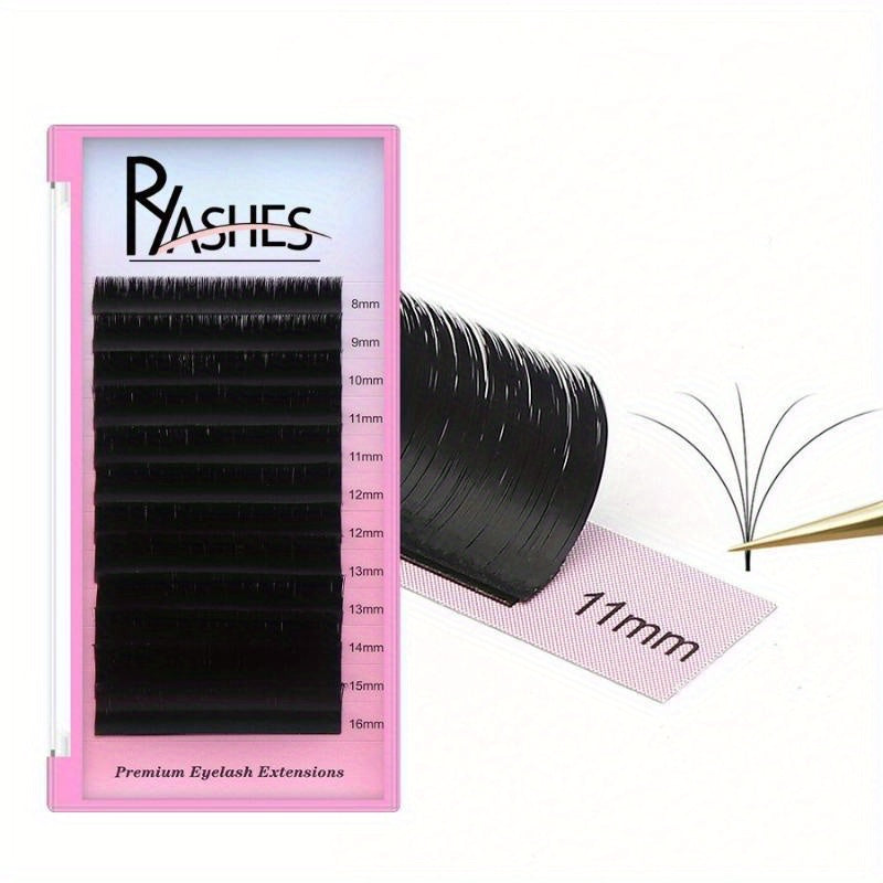 Self Fanning Auto Blooming Volume Lashes for C D Curl 8-16mm Mix