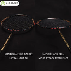 ALP Full Carbon Offensive 8U 62G 30LBS Badminton Racket