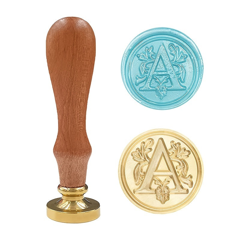 A Wax Seal Stamp Medieval Initial Alphabet Vintage Brass Head