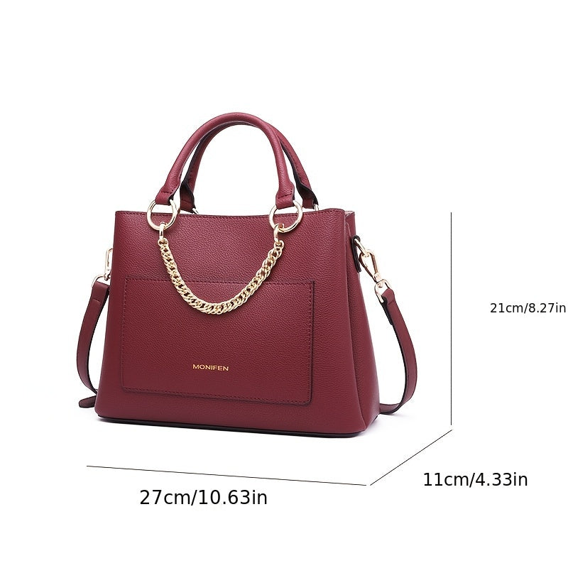 Water Resistant Leather Women's Handbag Shoulder Bag