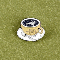 Men's Astronaut Coffee Mug Brooch