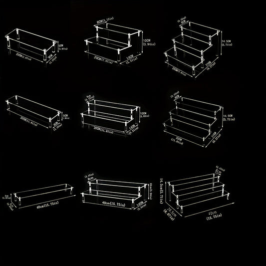 Acrylic Display Stand Shelf Pottery Storage Rack Doll Figurine Shelf