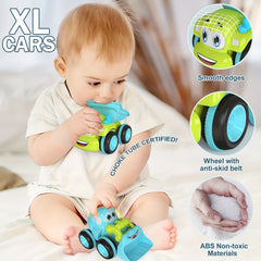 Friction Powered Trucks Playset for Kids, Construction Vehicle Set