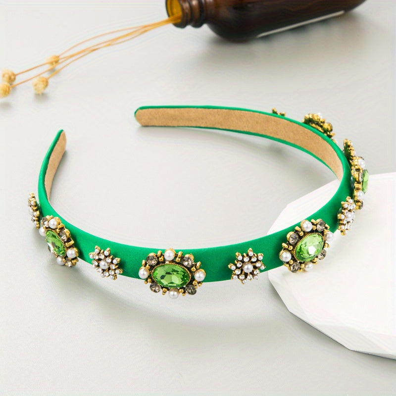 Baroque Rhinestone Headband Glitter Hair Band Vintage Hair Accessories