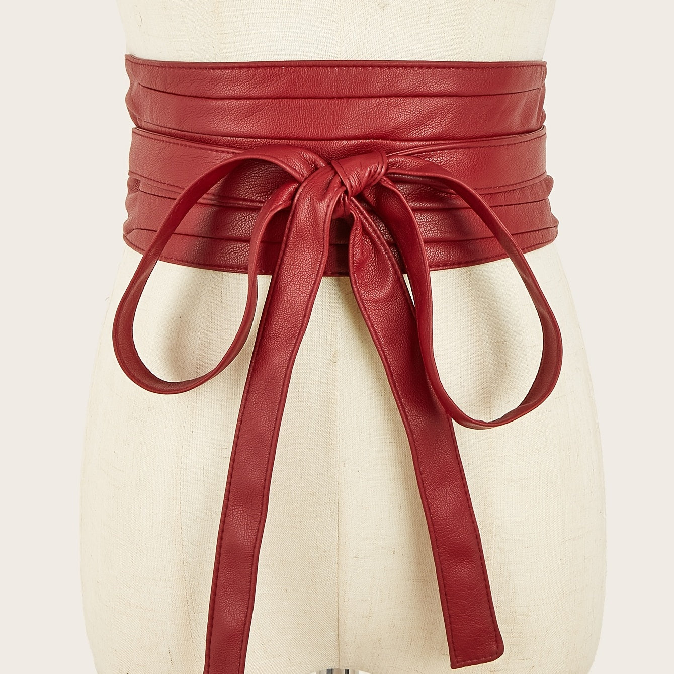 Womens PU Leather Corset Cinch Waistband Waspie Waist Belt Boho Style