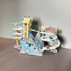 Dino Double Track Slide Toy with Mini Dinosaurs