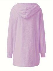Cozy Lounge Set Long Sleeve Hooded Robe & Tank Crop Top & Shorts