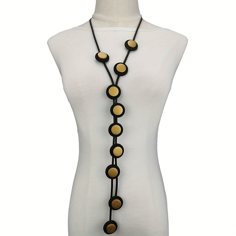 Y Shaped Long Pendant Necklace Bohemian Accessories Party Clothing Neck Jewelry