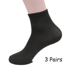 3 Pairs Solid Socks Comfortable & Breathable Women's Crew Socks