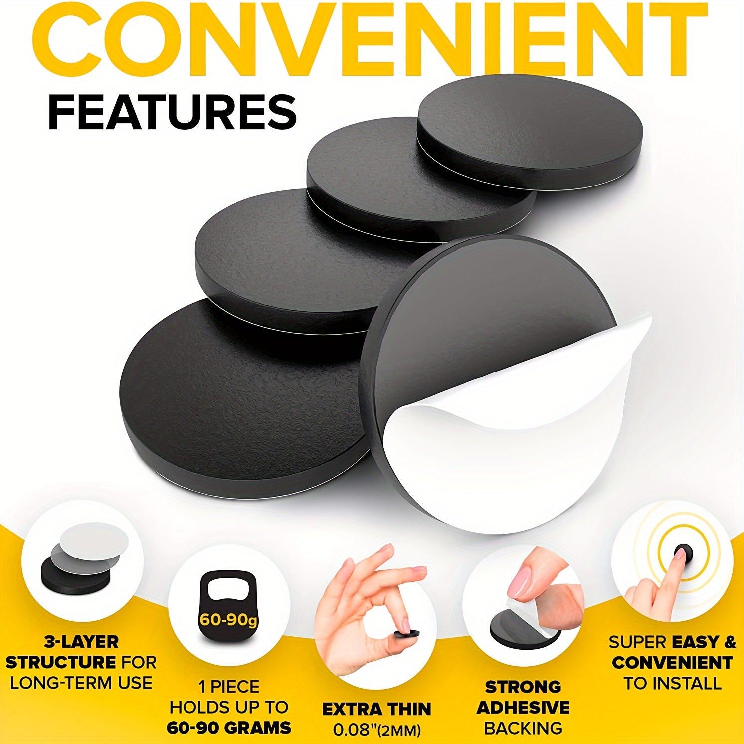 Self Adhesive Magnet Dots Peel & Stick Flexible Sticky Magnets Sheets