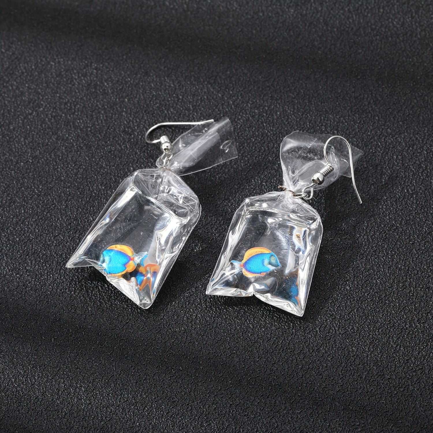 Goldfish Water Bag Drop Earrings Ocean Animal Pendant