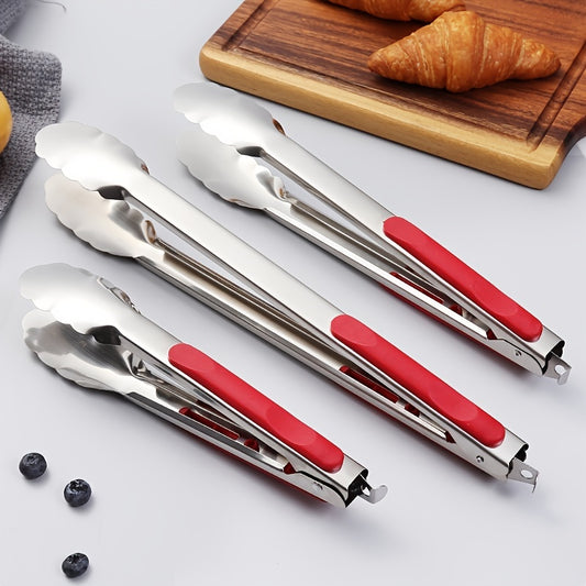3pcs Stainless Steel Food Clip for BBQ and Kitchen Use