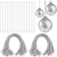1000pcs Silver Christmas Rope Decoration With Snap Fastener Pre Cut Polyester