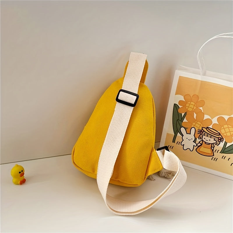 Boys Smiling Face Messenger Bag Adjustable Strap Children's Accessories