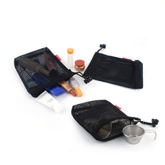 5pcs Red Travel Storage Bag Set Cosmetic Mesh Bag