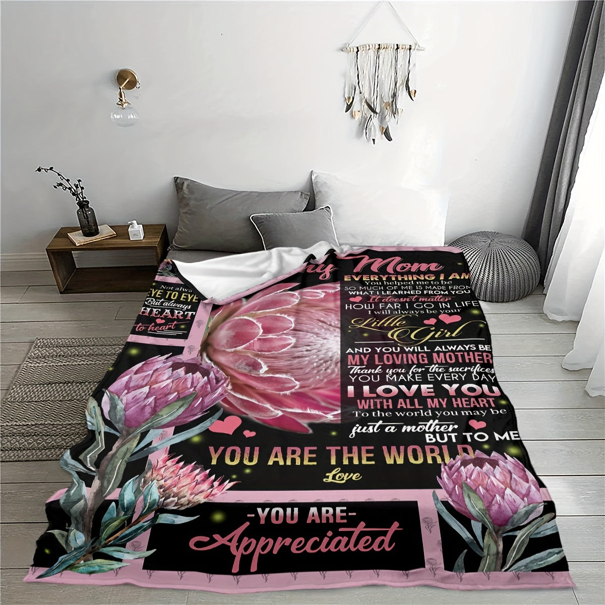 Digital Printed Warm Soft Blanket for Sofa Bed Office Nap