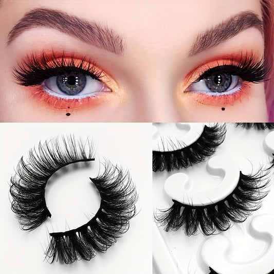 10 Pairs Faux Mink Lashes Natural Volume Curly False Eyelashes Makeup