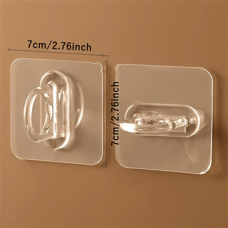 5pcs Wall Storage Hook Shampoo Shower Gel Shelf Self Adhesive Bathroom Holder