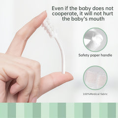 42pcs Baby Gauze Toothbrushes Baby Oral Cleaning Brush 100 Medical Brush Head