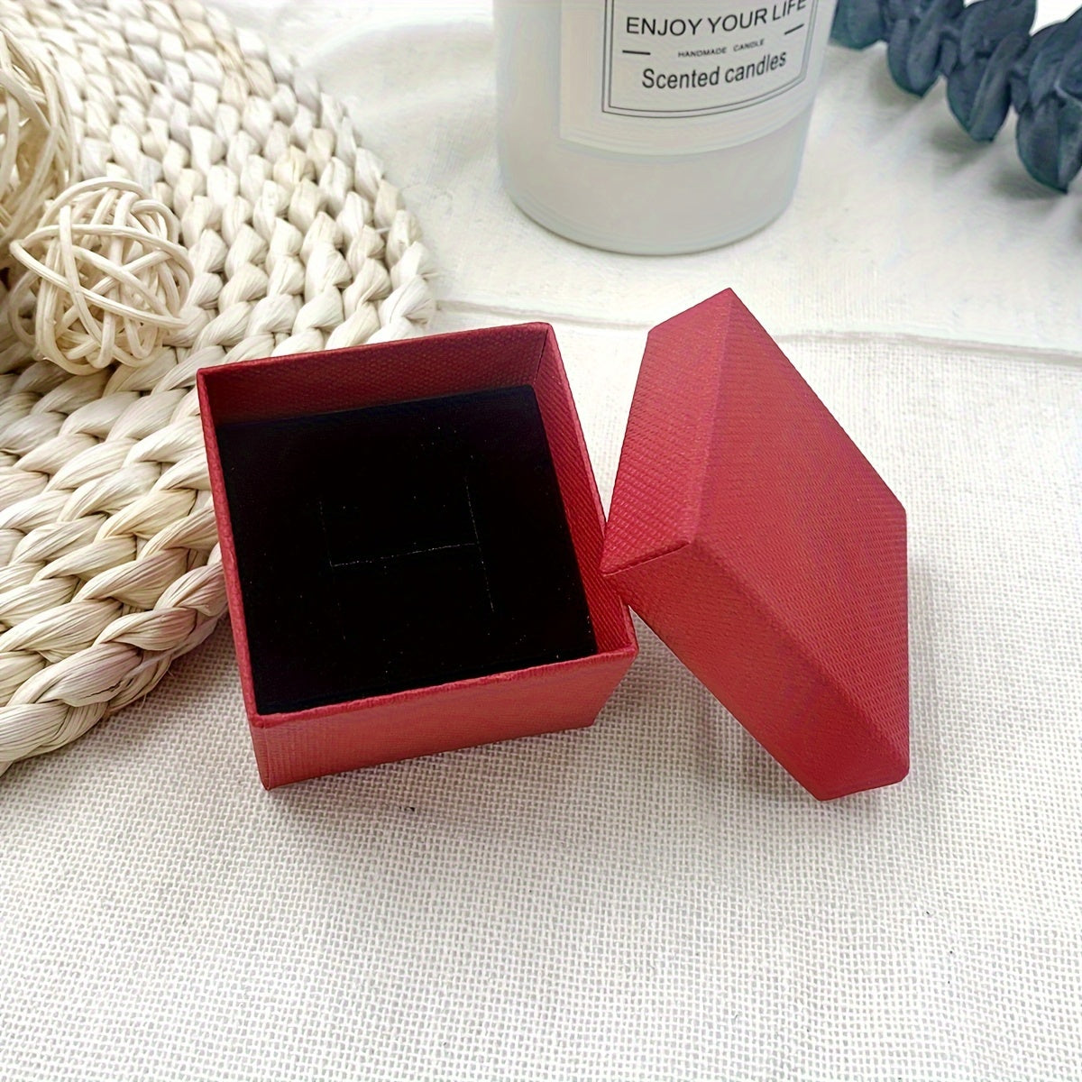 12pcs Ring Packaging Box Jewelry Box Small Business Supplies Wedding Decor