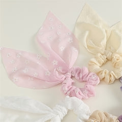 6pcs Girls Floral Hair Tie Hair Band Princess Hair Accessories