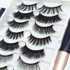 7 Pairs Self Adhesive Natural Look Eyelashes No Glue Needed Waterproof