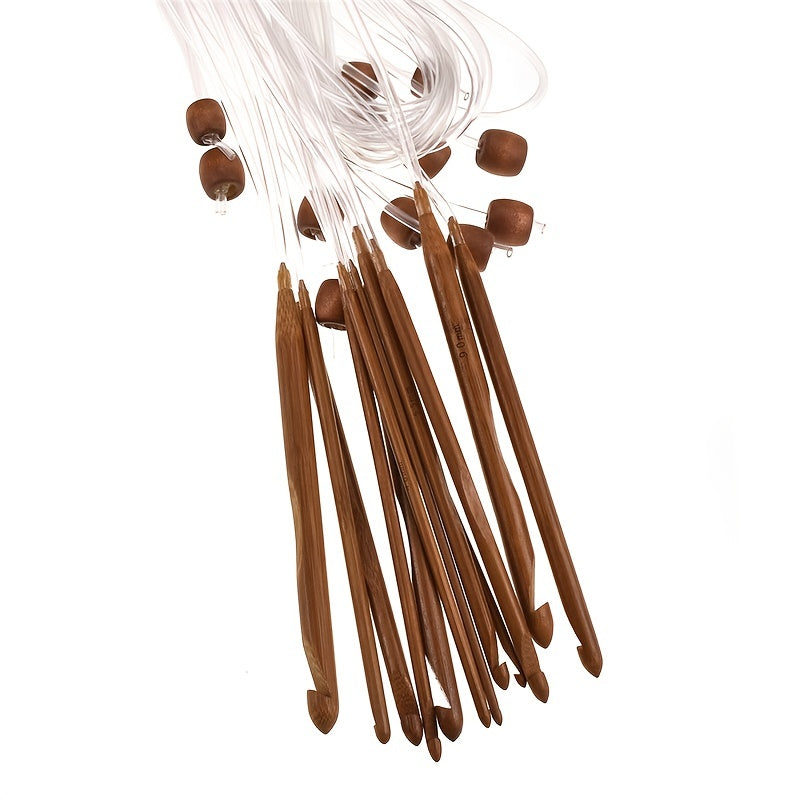 12pcs Carbonized Ring Crochet Knitting Needles DIY Knitting Tools