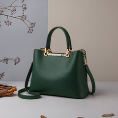 Versatile Large Capacity Cowhide Handbag for Women