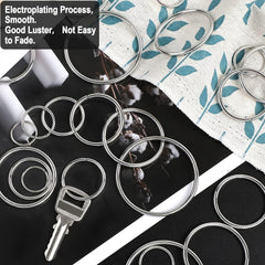 15pcs Metal O ring Keychain Bag Hanging Key Ring