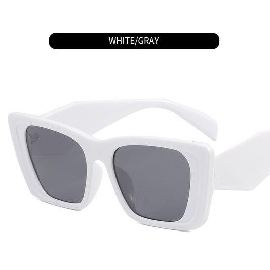 Vintage Cat Eye Oversized Sunglasses for Women Big Size Frame Glasses