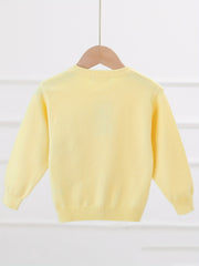 Girls' Embroidery Button Down Knit Cardigan Sweater