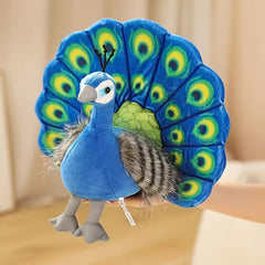 Realistic Peacock Plush Toy - Zoo Themed Stuffed Animal for Home Decor