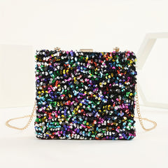 Colorful Sequins Clutch Purse Glitter Handbag for Wedding Party