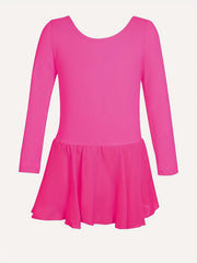 Girls Compression Ballet Suit with Chiffon Skirt