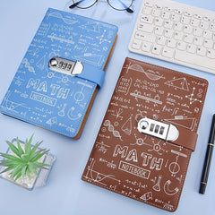 A5 Work Diary PU Leather Password Lock Notebook