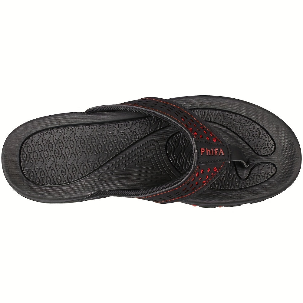 Men's Casual Slip On Flip Flops with Arch Support